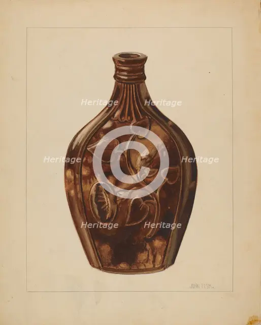 Flask, c. 1936. Creator: John Fisk.