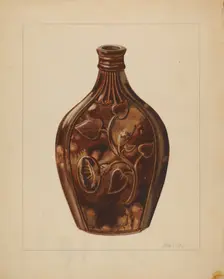 Flask, c. 1936. Creator: John Fisk