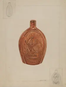 Flask, c. 1936. Creator: John Jordan