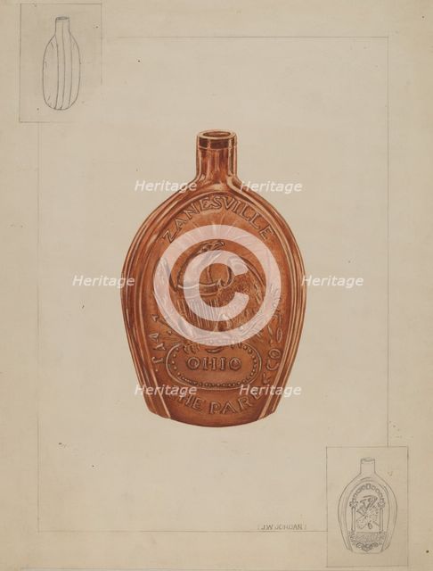 Flask, c. 1936. Creator: John Jordan.