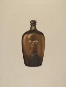Flask, c. 1938. Creator: Isidore Steinberg