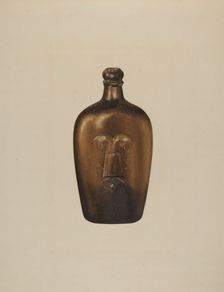 Flask, c. 1938. Creator: Isidore Steinberg