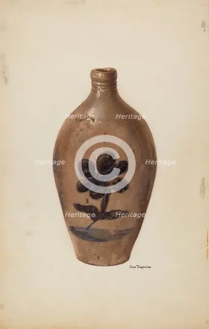 Flask, c. 1939. Creator: John Tarantino.