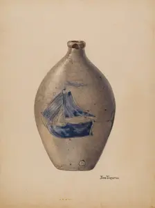 Flask, c. 1939. Creator: John Tarantino