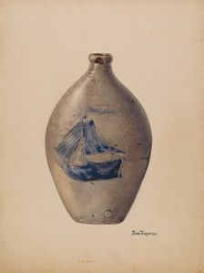 Flask, c. 1939. Creator: John Tarantino