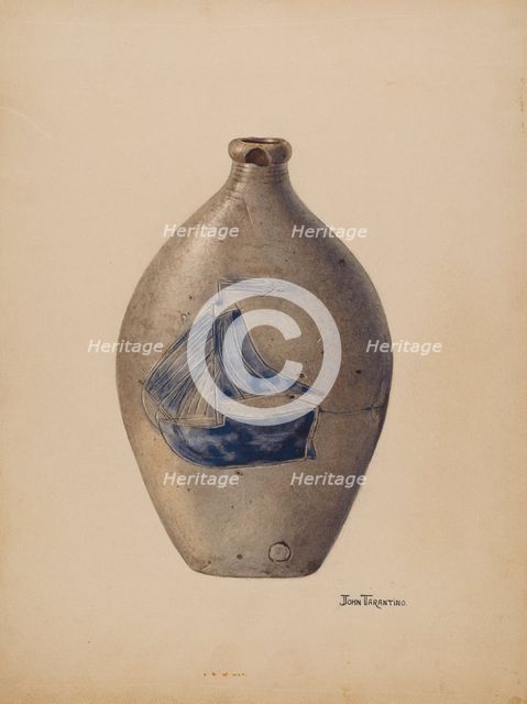Flask, c. 1939. Creator: John Tarantino.