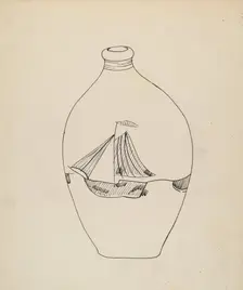 Flask, c. 1939. Creator: John Tarantino