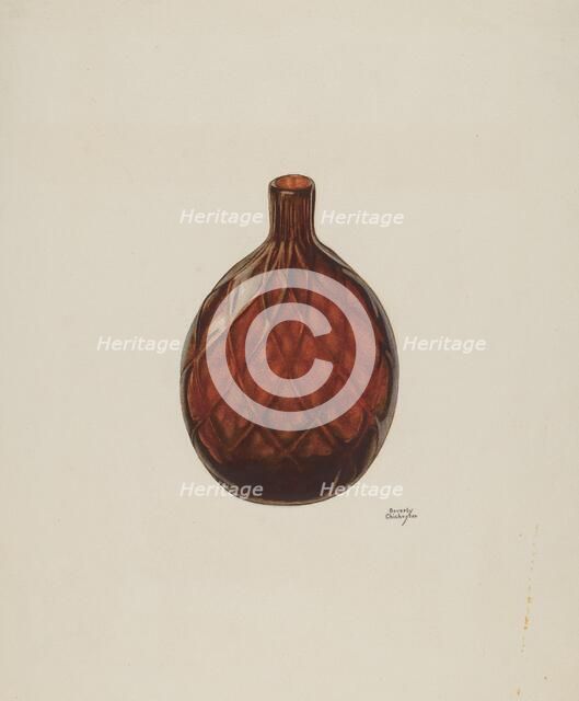 Flask, c. 1940. Creator: Beverly Chichester.