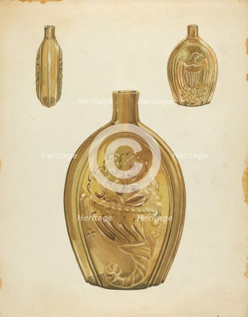 Flask, c. 1940. Creator: John Fisk.