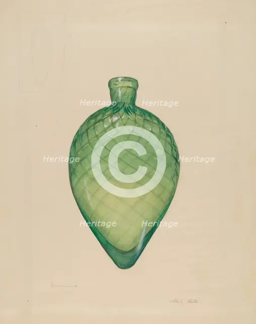 Flask, c. 1940. Creator: Janet Riza.