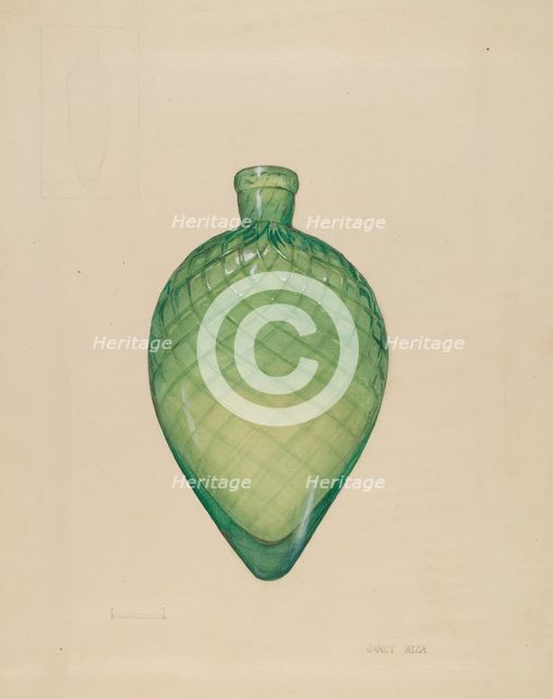 Flask, c. 1940. Creator: Janet Riza.