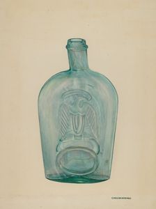 Flask, c. 1941. Creator: Chris Makrenos