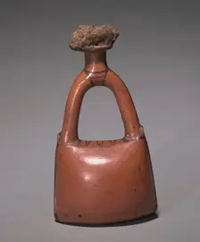 Flask in the Form of a Leather Bag, c. 1415-1381 BC. Creator: Unknown