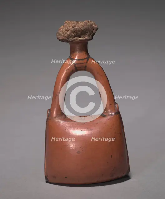 Flask in the Form of a Leather Bag, c. 1415-1381 BC. Creator: Unknown.