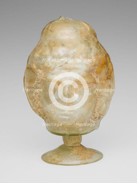 Flask in the Shape of a Head, 3rd century. Creator: Unknown.