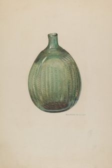 Flask (Swirl), c. 1940. Creator: Raymond McGough