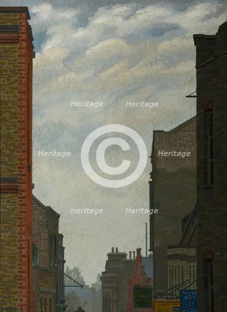 Flask Walk, Skyline, 1934. Creator: Charles Ginner.