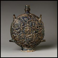 Flask with Zodiac Medallions, Iran, first half 14th century, with additions first half 20th century. Creator: Unknown