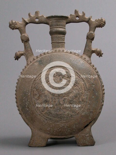 Flask with Handles, Balkan, 15th-16th century. Creator: Unknown.