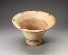 Flaring Bowl Depicting Abstract Birds on the Inner Rim, 100 B.C./A.D. 500. Creator: Unknown