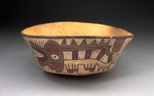Flaring Bowl Depicting Abstract Killer Whales, 180 B.C./A.D. 500. Creator: Unknown