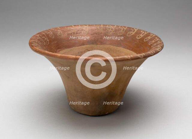 Flaring Bowl with Curving Step Design on Interior Rim, 100 B.C./A.D. 500. Creator: Unknown.