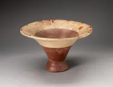 Flaring Bowl with Inner Rim Depicting Undulating Serpents, 100 B.C./A.D. 500. Creator: Unknown