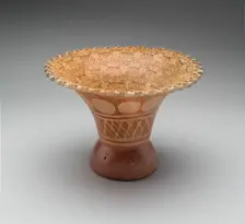 Flaring Bowl with Repeating Pattern of Abstract Figures, 100 B.C./A.D. 500. Creator: Unknown