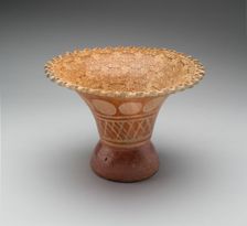 Flaring Bowl with Repeating Pattern of Abstract Figures, 100 B.C./A.D. 500. Creator: Unknown