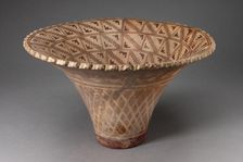 Flaring Bowl with Textile and Exterior Basket Patternings on Interior and Exterior..., 100 B.C./A.D. Creator: Unknown