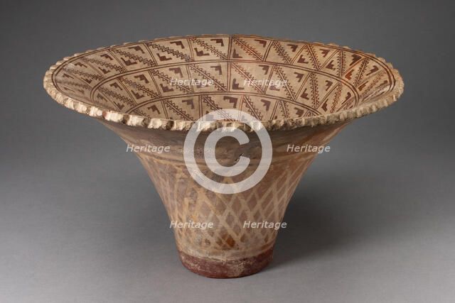 Flaring Bowl with Textile and Exterior Basket Patternings on Interior and Exterior..., 100 B.C./A.D. Creator: Unknown.