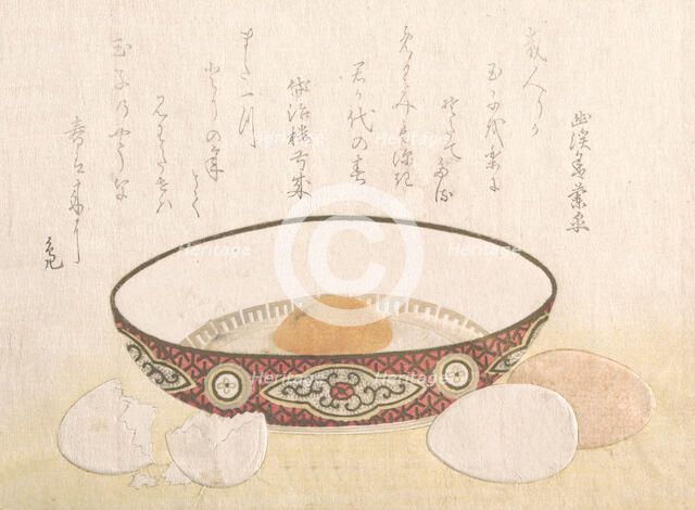Flat Bowl with Eggs, probably 1813. Creator: Unknown.