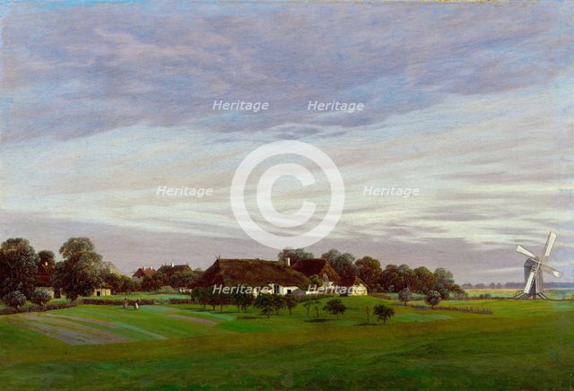 Flat Countryside (Near Greifswald), 1822-1823. Artist: Friedrich, Caspar David (1774-1840)