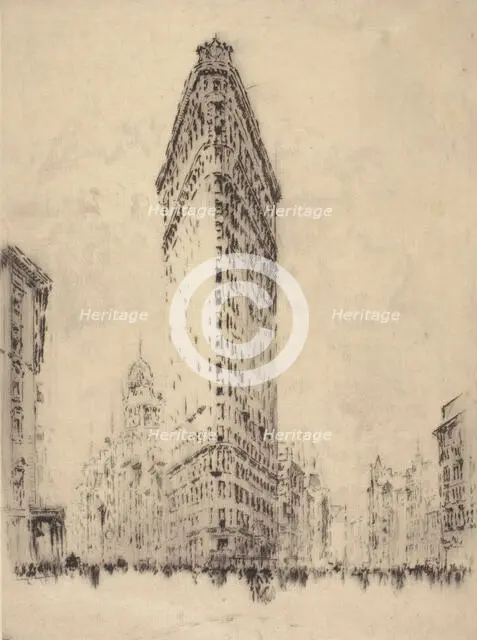 Flat Iron Building, c1880-1900. Creator: Joseph Pennell.
