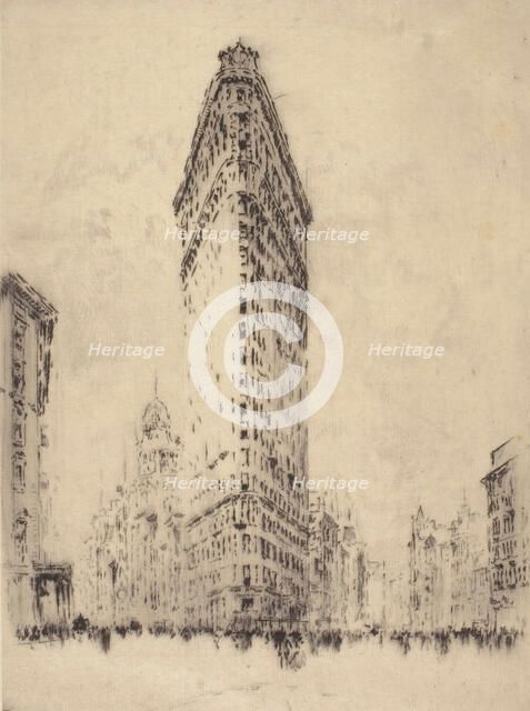 Flat Iron Building, c1880-1900. Creator: Joseph Pennell.