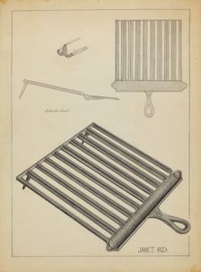 Flat Iron Holder, c. 1936. Creator: Janet Riza