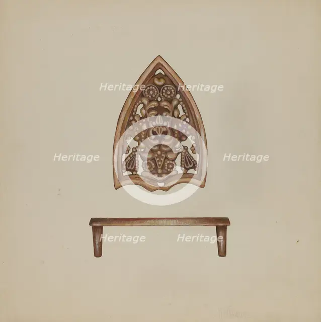 Flat Iron Holder, c. 1937. Creator: Vincent McPharlin.