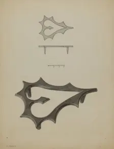 Flat Iron Holder, c. 1937. Creator: Benjamin Resnick