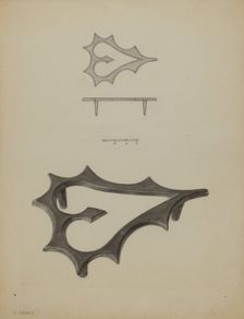 Flat Iron Holder, c. 1937. Creator: Benjamin Resnick