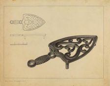 Flat Iron Holder, c. 1937. Creator: Filippo Porreca