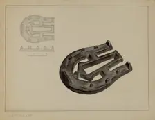Flat Iron Holder, c. 1937. Creator: Helen Hobart