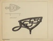 Flat Iron Holder, c. 1937. Creator: Holger Hansen