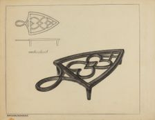 Flat Iron Holder, c. 1937. Creator: Holger Hansen