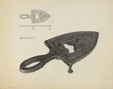 Flat Iron Holder, c. 1937. Creator: Mildred Ford