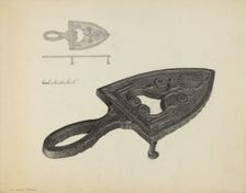 Flat Iron Holder, c. 1937. Creator: Mildred Ford