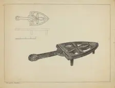 Flat Iron Holder, c. 1937. Creator: Salvatore Borrazzo