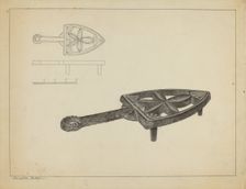 Flat Iron Holder, c. 1937. Creator: Salvatore Borrazzo