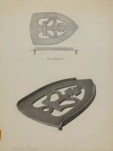 Flat Iron Holder, c. 1938. Creator: Charles Garjian
