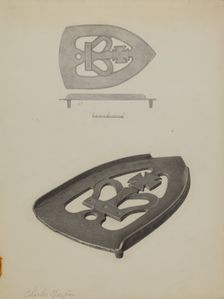 Flat Iron Holder, c. 1938. Creator: Charles Garjian