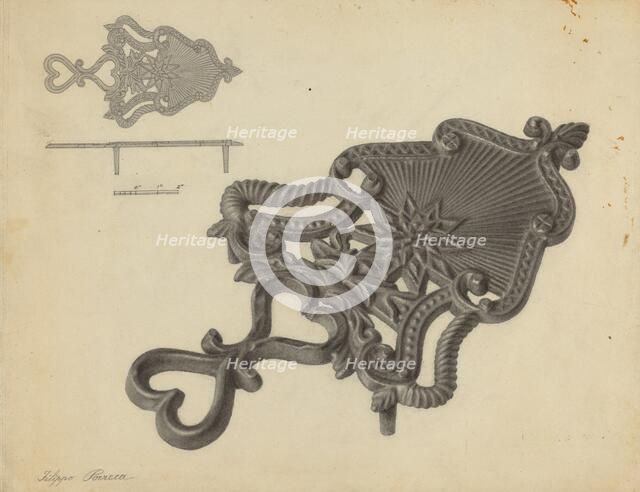 Flat Iron Holder, c. 1938. Creator: Filippo Porreca.